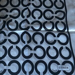 Coach Monochrome Logo Pattern Scarf 35X35